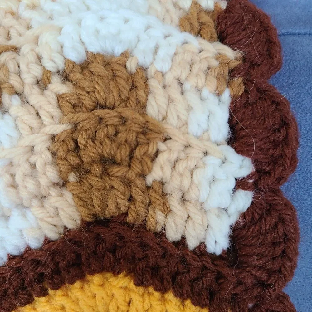Vintage Chevron Afghan Lap Blanket Throw Blanket Couch Blanket Warm Color Zigzag